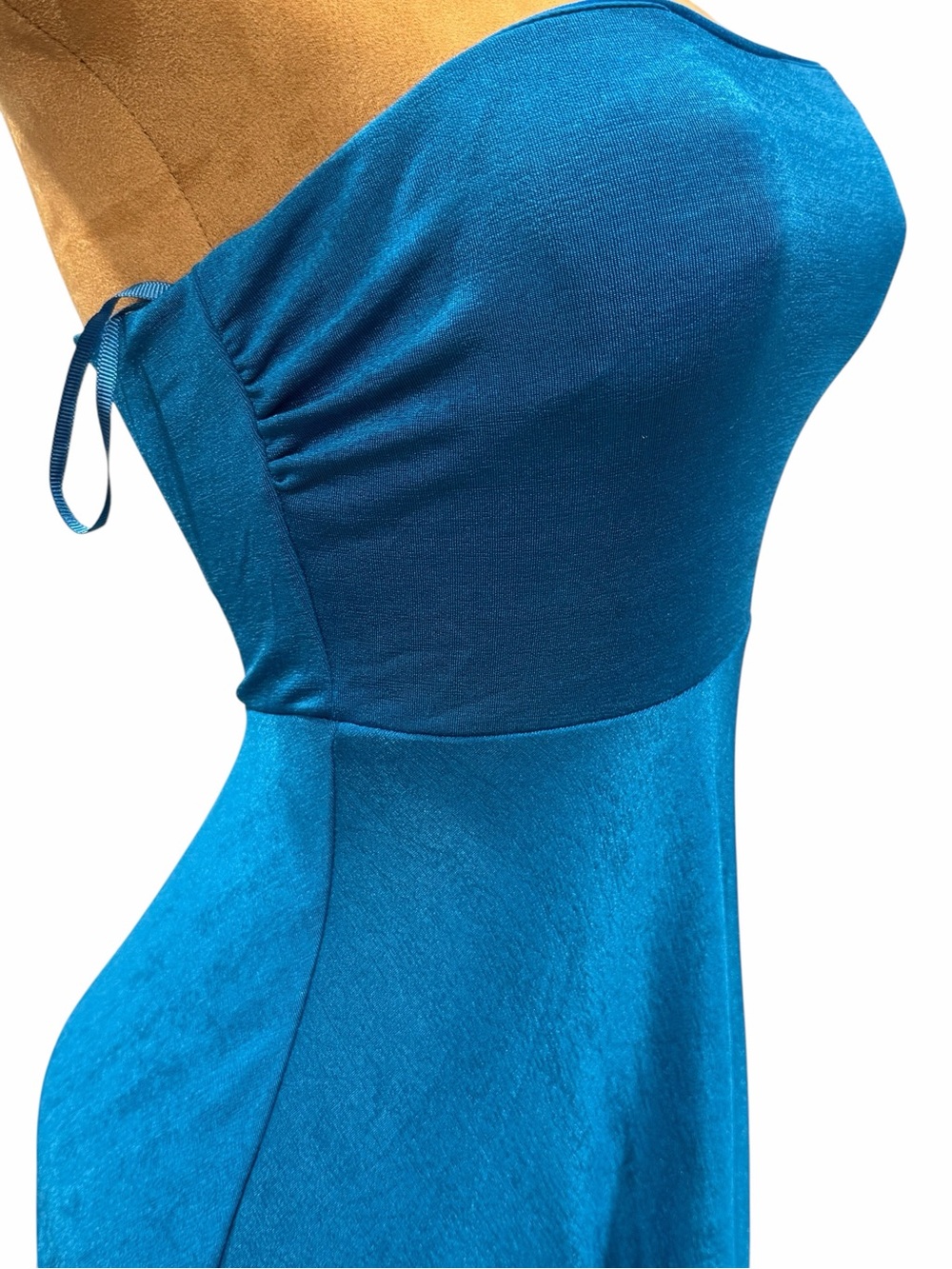 Maeve by Anthropologie Strapless Teal Midi Tube Dress - Picture 7 of 14